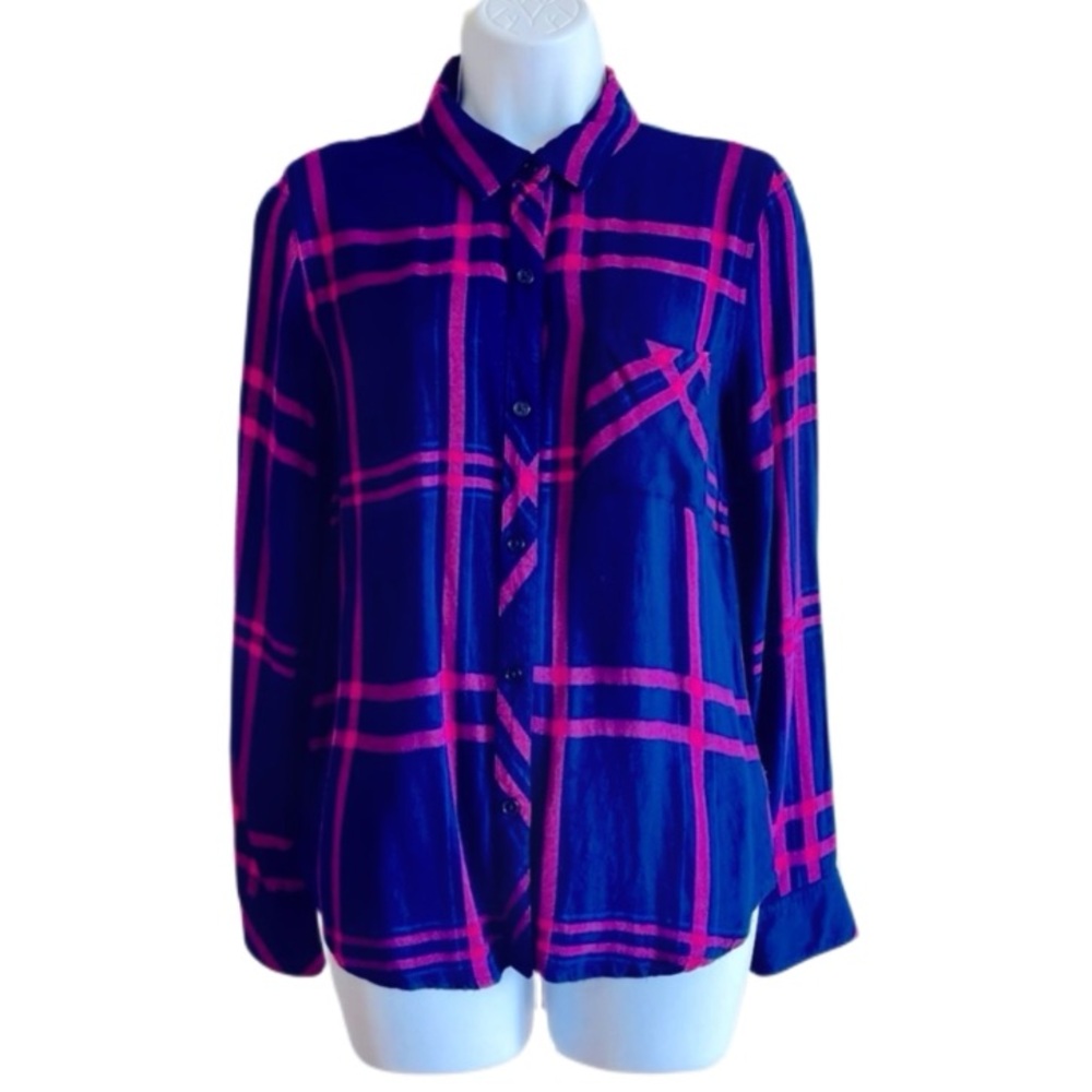RAILS Button Front Plaid Shirt